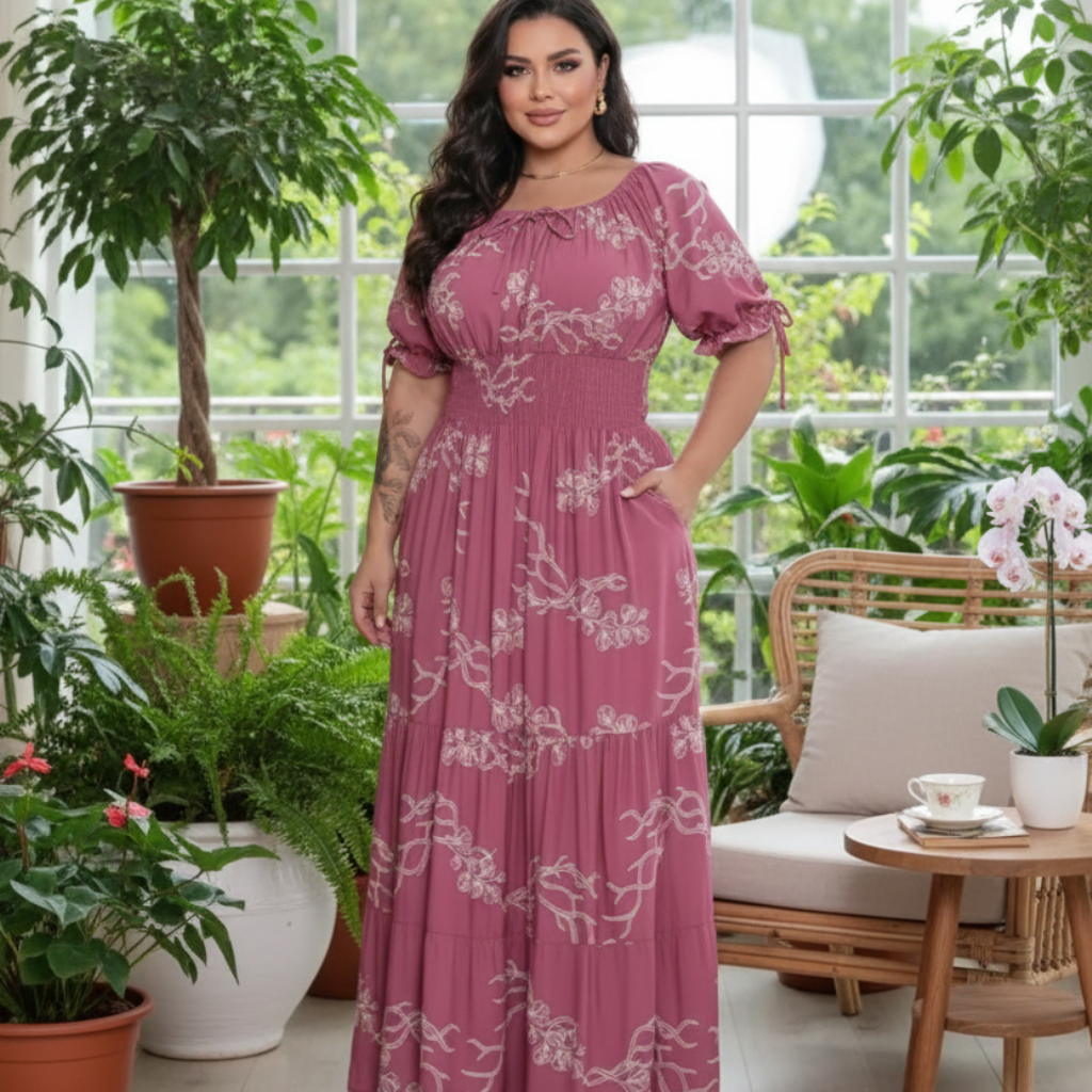 Vestido Jasmim - Plus Size - viscolinho