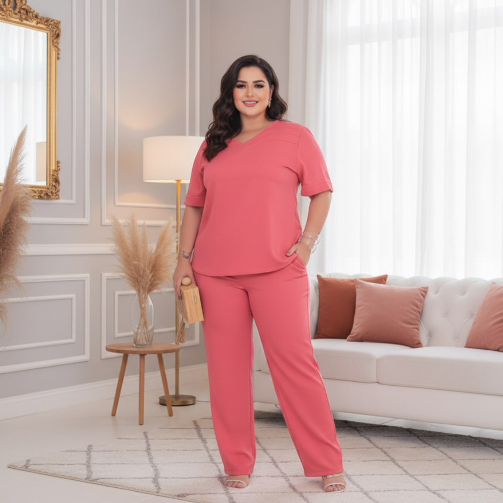 Conjunto Bianca  Plus Size - Visco Sarja
