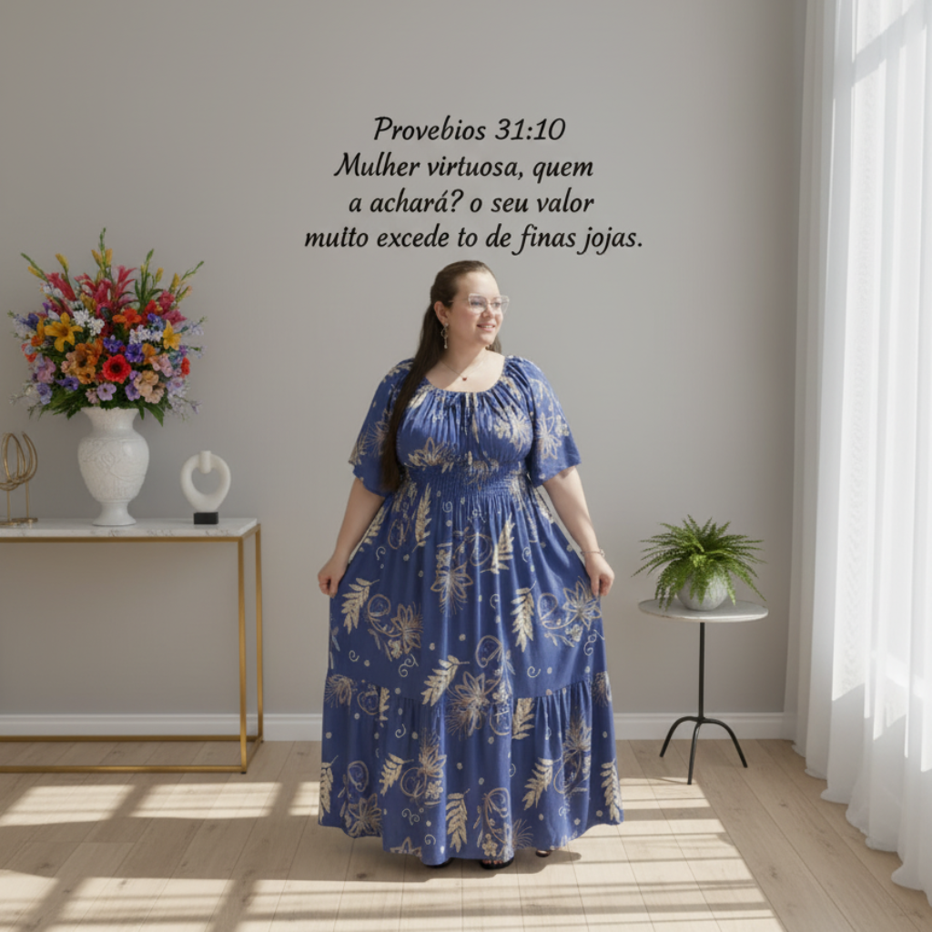 Vestido Ada - Plus Size  - Viscolinho