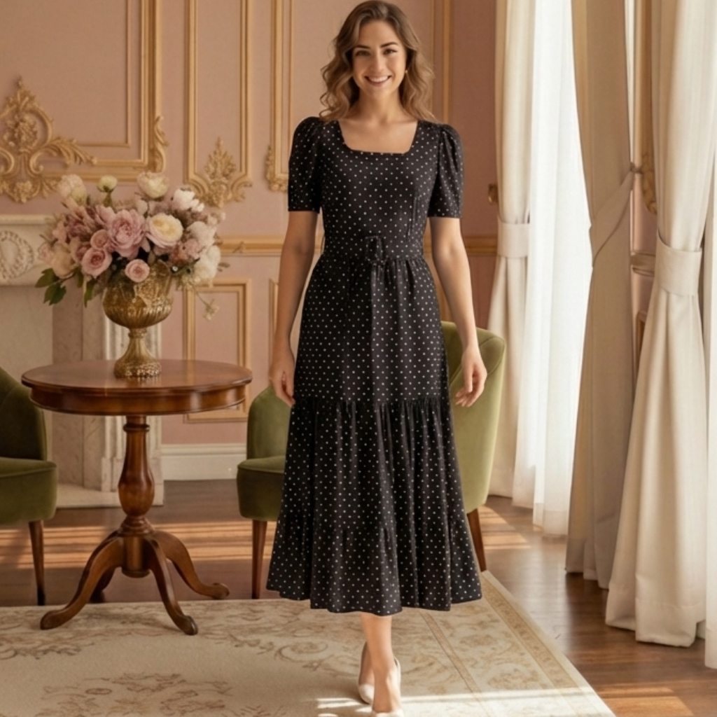 Vestido Joyce manga princesa - brilho