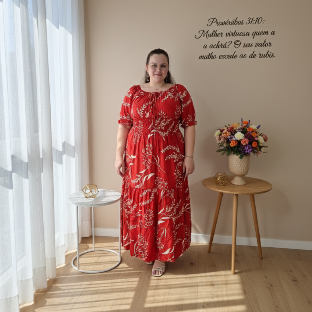 Vestido Yohanna - Plus Size - viscolinho