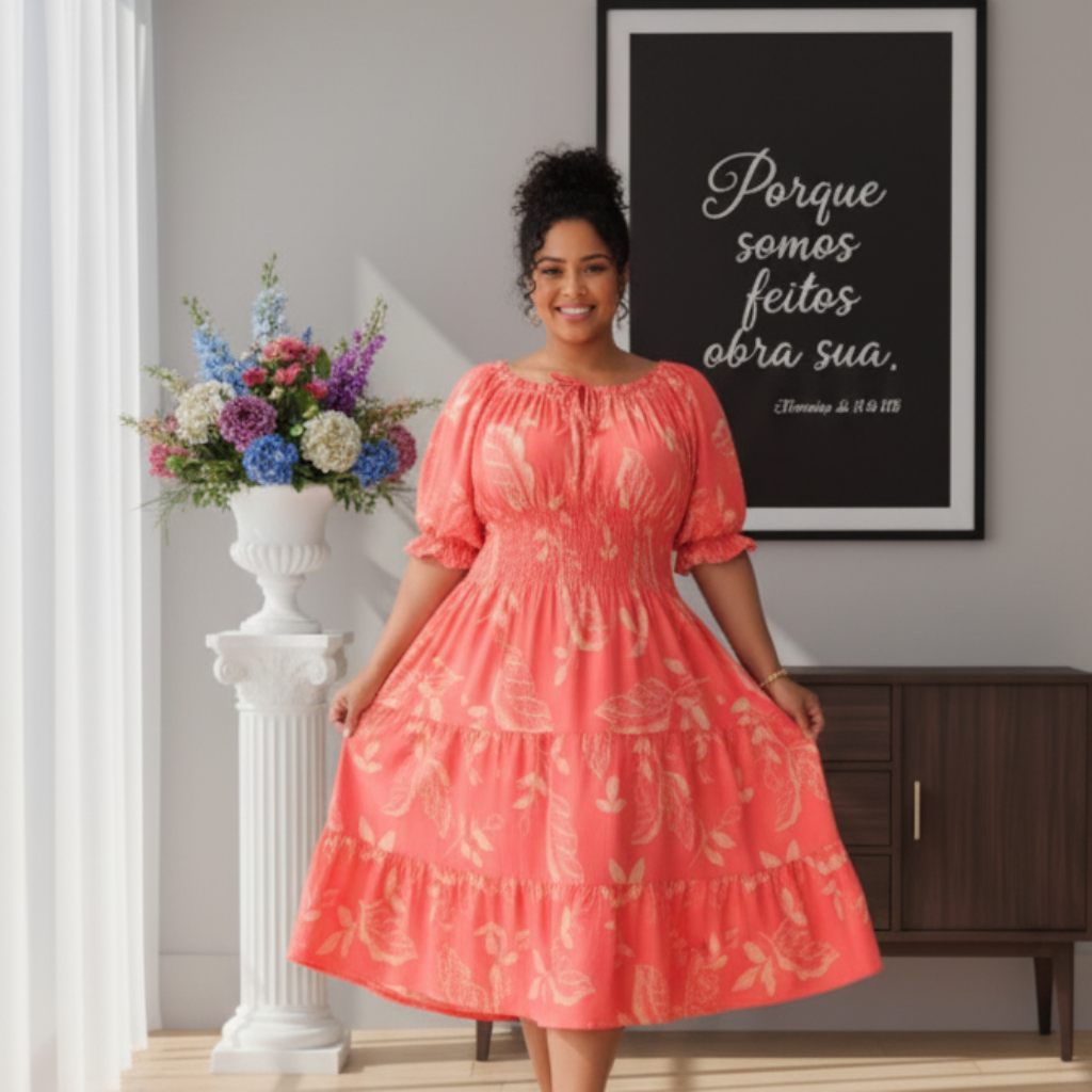 Vestido Noa - Plus Size - Viscolinho