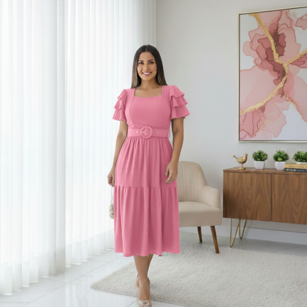 Vestido Suzana - Malha Scott canelada