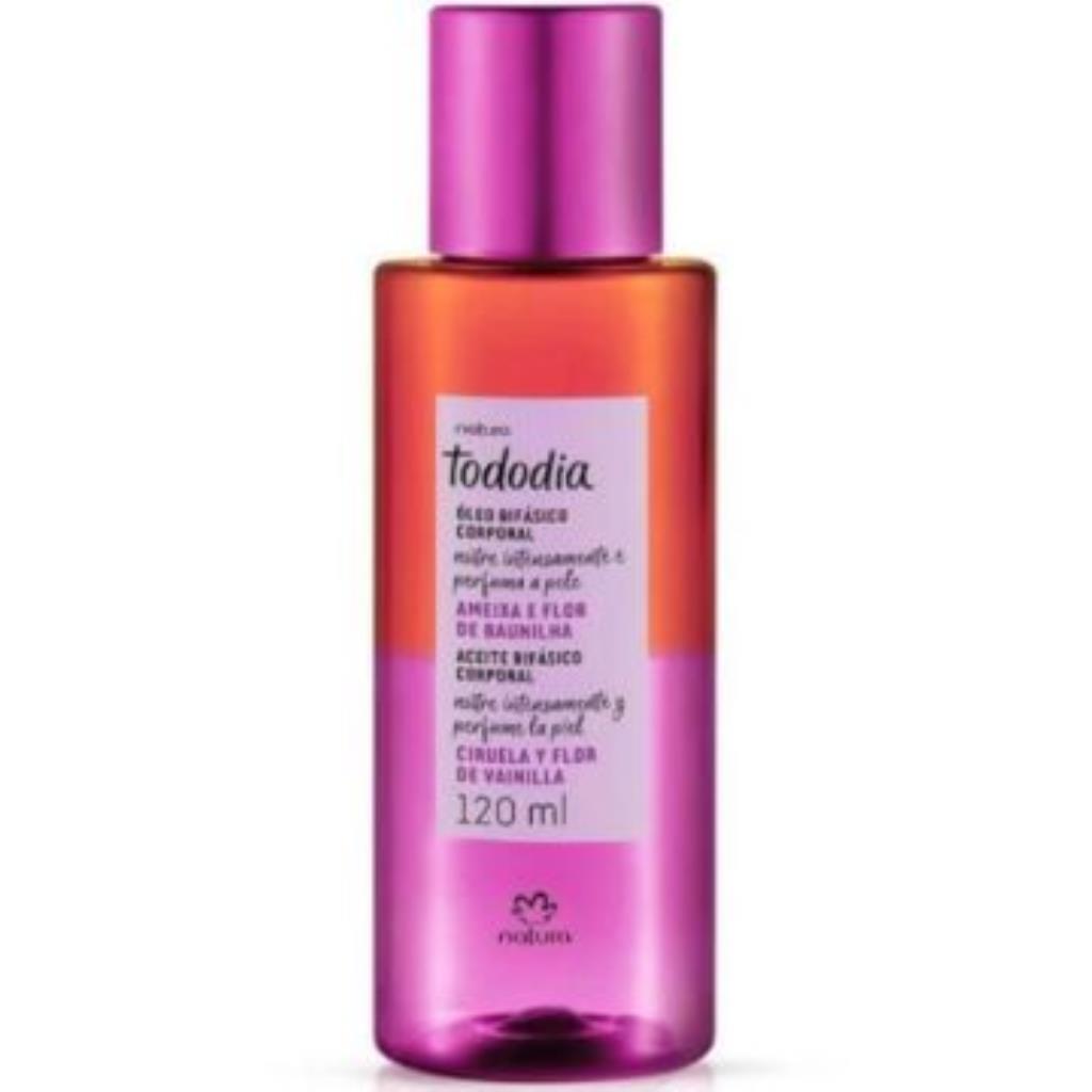 Óleo Bifásico Corporal Tododia Ameixa e Flor de Baunilha 120 ml