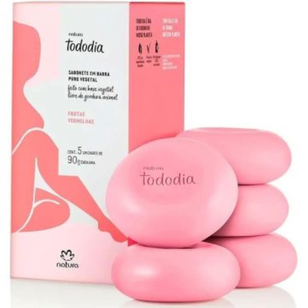 Sabonete em Barra Tododia Frutas Vermelhas 5 x 90 g