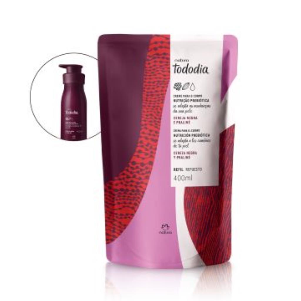 Refil Hidratante Corporal Tododia Cereja Negra e Pralinê 400 ml