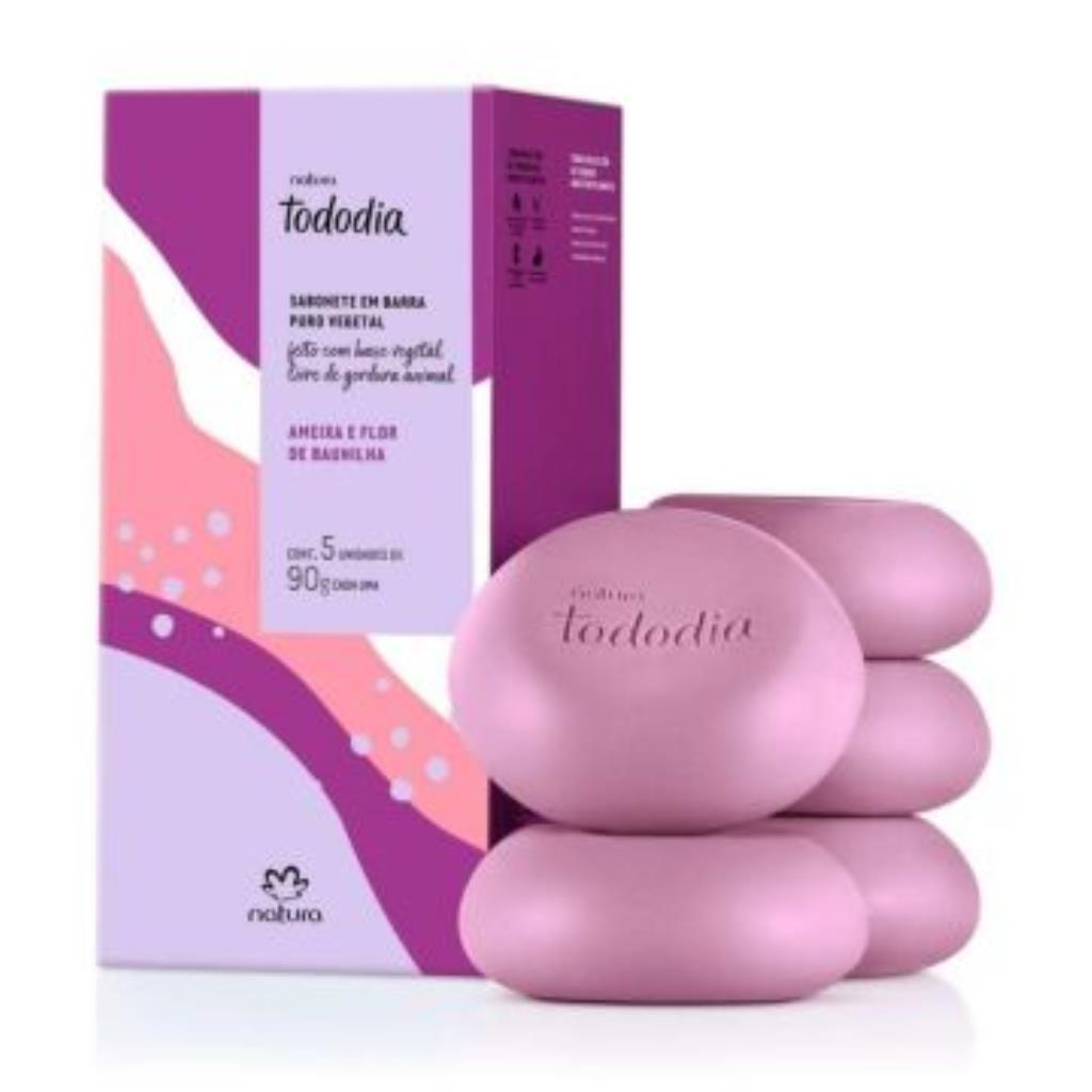 Sabonete em Barra Tododia Ameixa e Flor de Baunilha 5 x 90 g