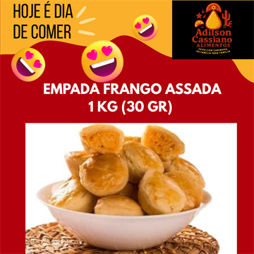 EMPADA FRANGO ASSADA 1 KG (30 GR) congelado