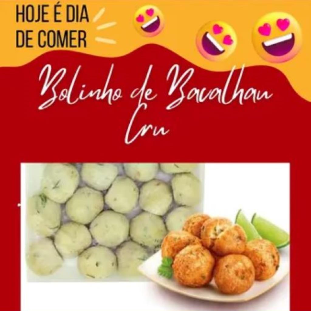 BOLINHO DE BACALHAU CRU 1 KG (20 GR)