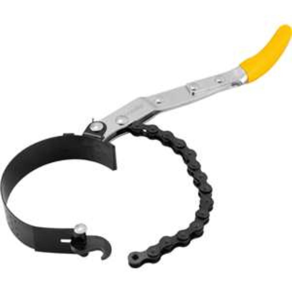 Chave saca filtro de óleo com cinta e corrente, 70 mm a 114 mm VONDER