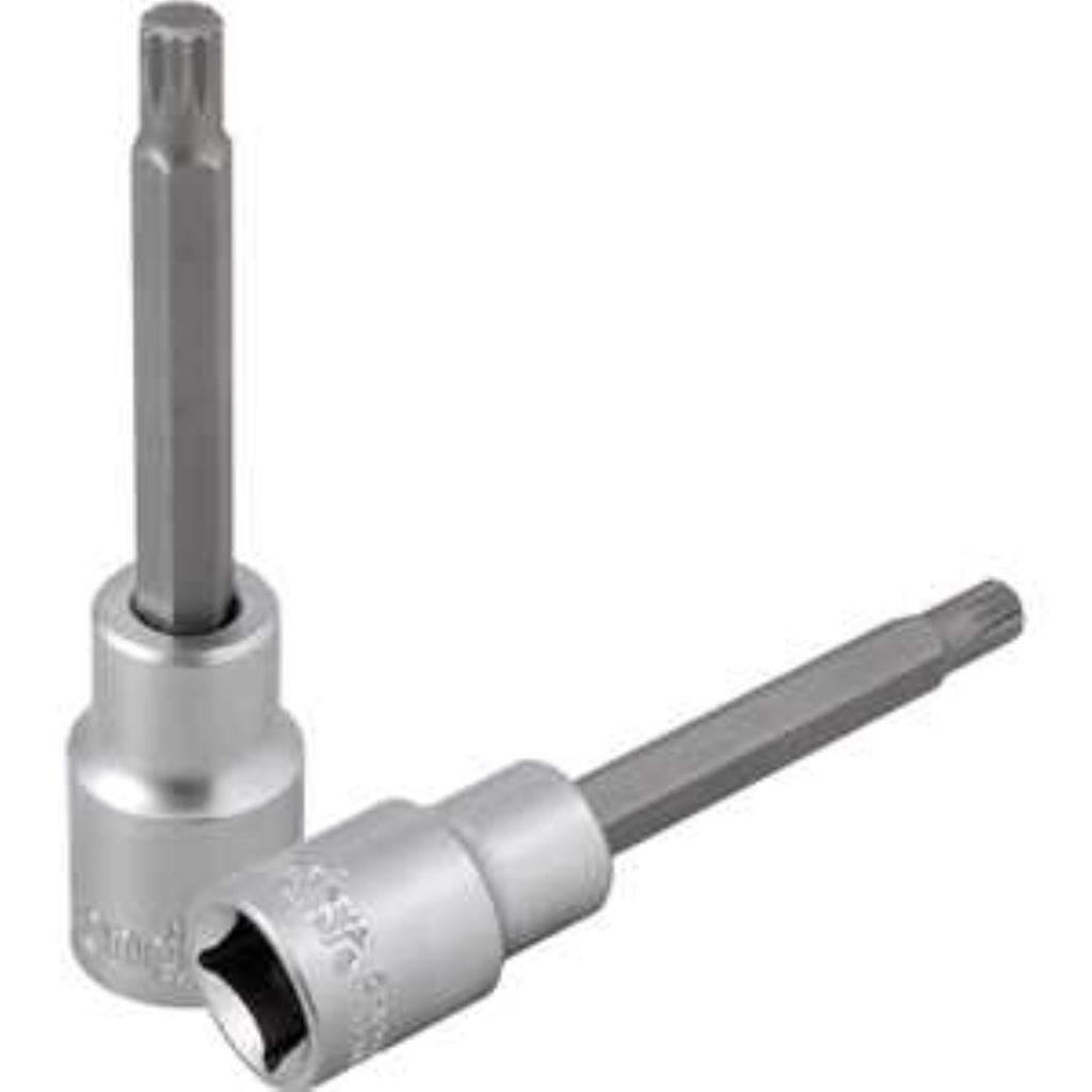 Soquete Multidentado 8 mm longo encaixe de 1/2", VONDER