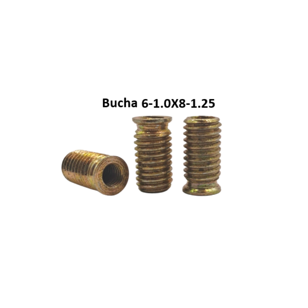 Bucha Roscada M6(1,00) X 8(1,25) X 15mm