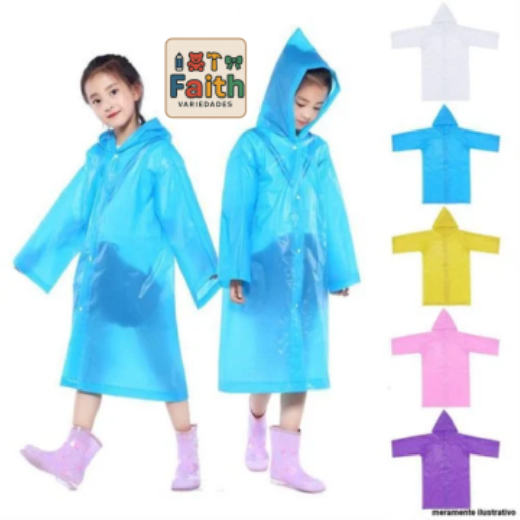 CAPA DE CHUVA INFANTIL CASA BONITA