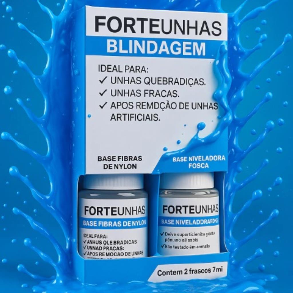 Forteunhas Kit Blindagem Azul-celeste 7ml