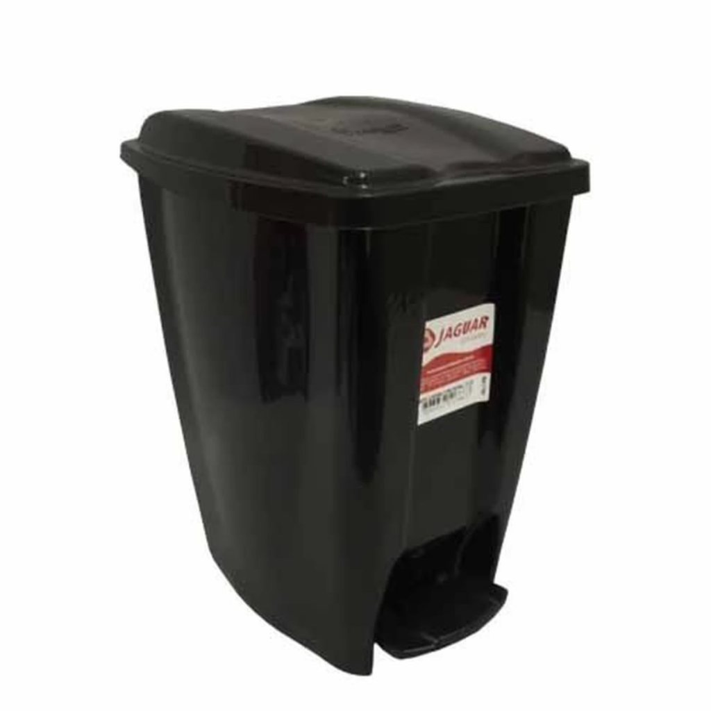 LIXEIRA JAGUAR PRETO C/PEDAL 7L