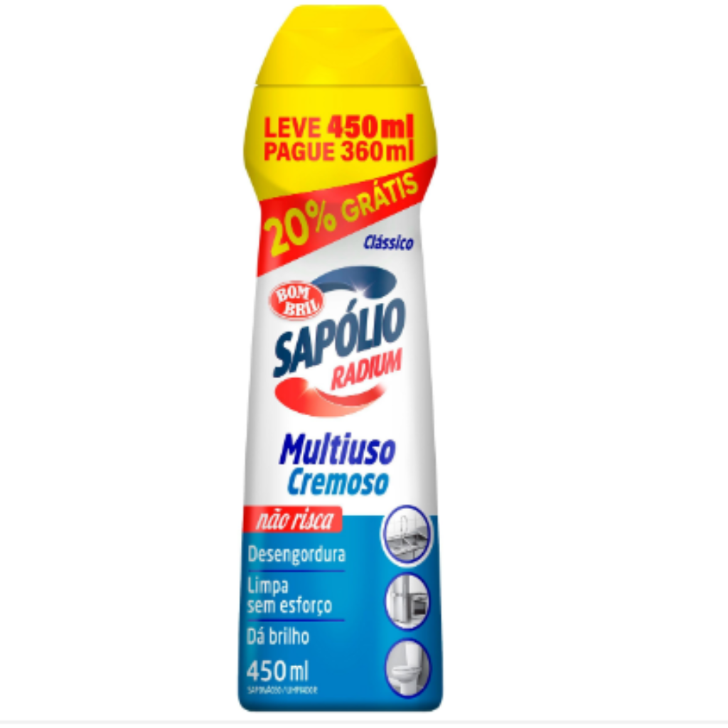 LIMPADOR SAPOLIO RADIUM CREMOSO 450ML