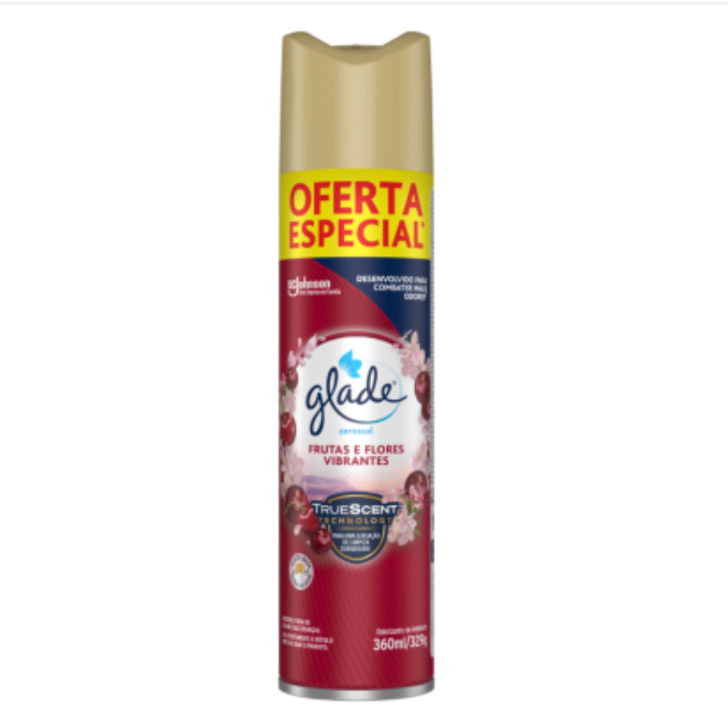 PURIFICADOR GLADE 360ML AERO PROM. FRUTAS FLOR