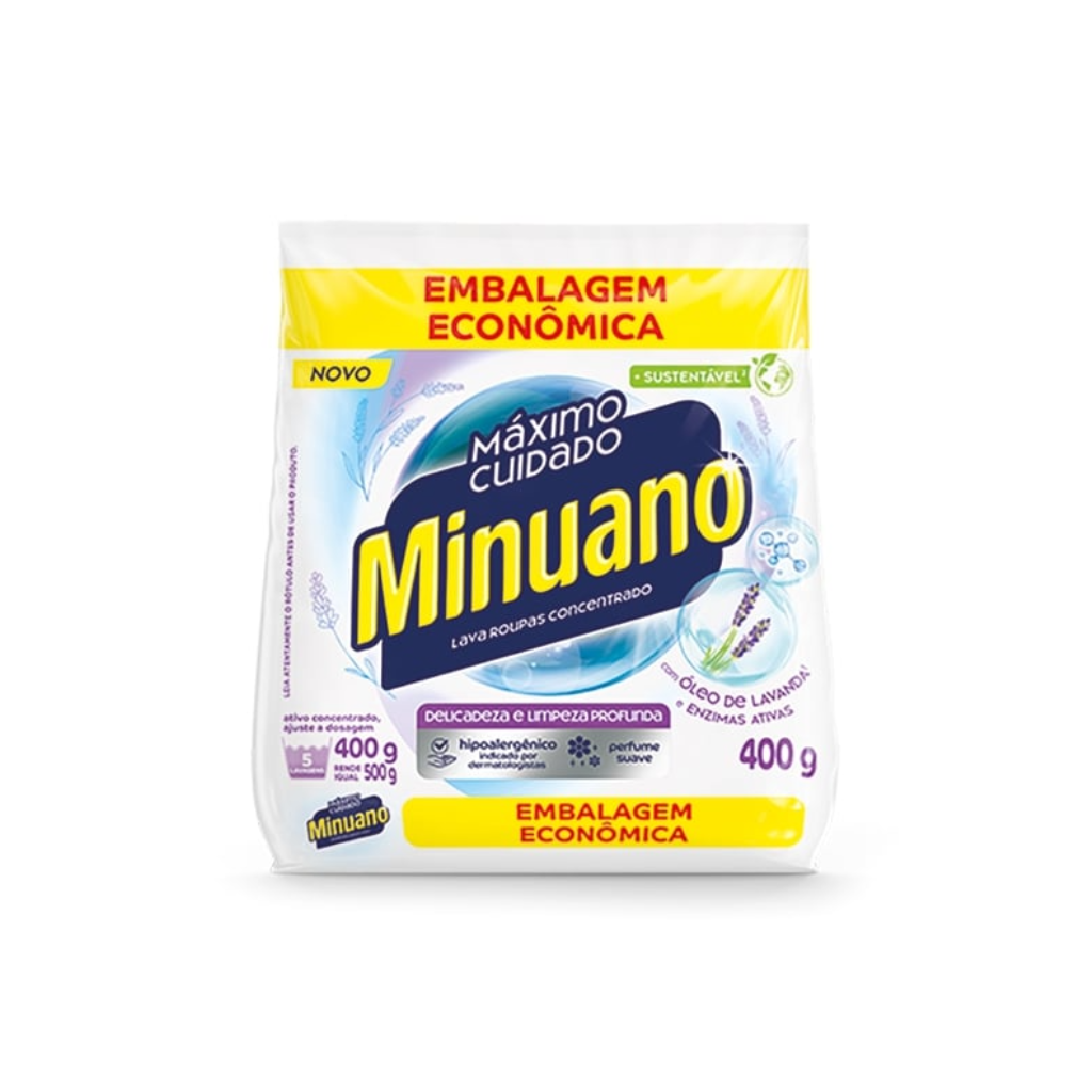SABAO PO MINUANO MAXIMO CUIDADO BRANCO SACHE 400 GR