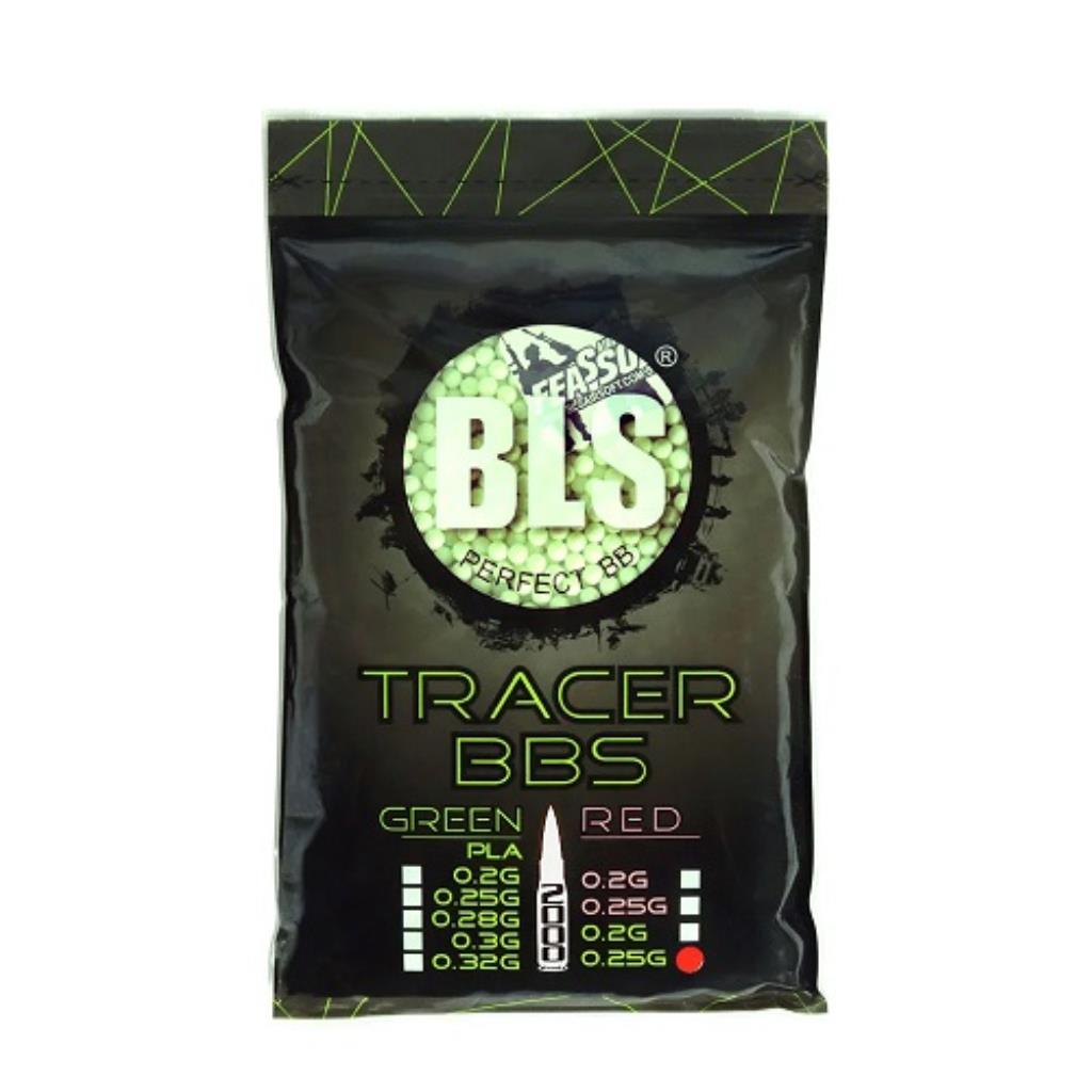Bbs Bolinhas Airsoft 6mm 0,25g Tracer Verde 2000un. – BLS