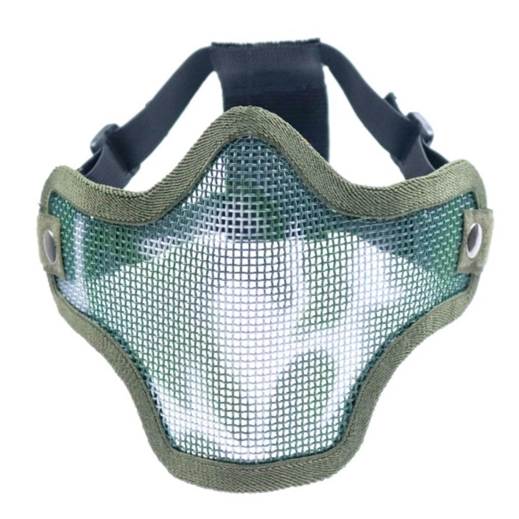 FJA-120 Máscara Tela Meia Face - Verde Camuflado