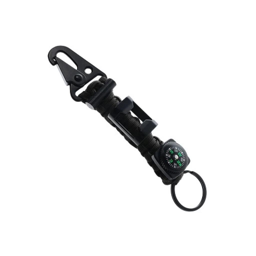 Chaveiro Q,a.p. C/1,2m De Paracord Búsola Abridor De Garrafa