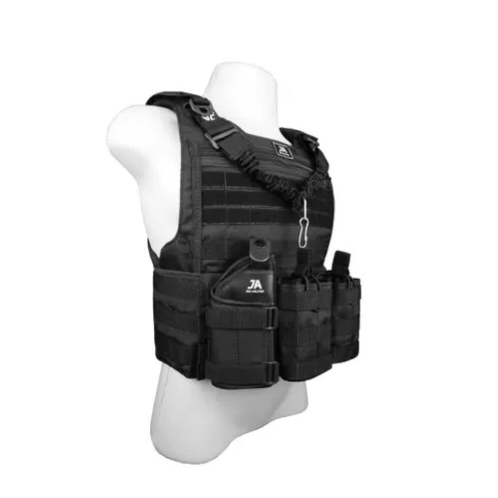 Colete Tático Modular nível 3a JA3 +5 acessórios Preto - J.A Rio Militar