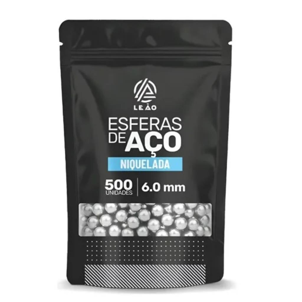 Esfera Metal Aço Niquel 6mm 500 Unidades - Leão Modelismo