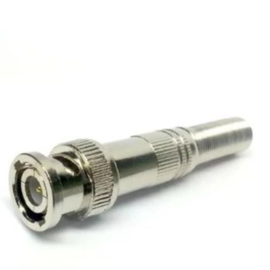 CONECTOR PLUG BNC MACHO COM MOLA DE PARAFUSO