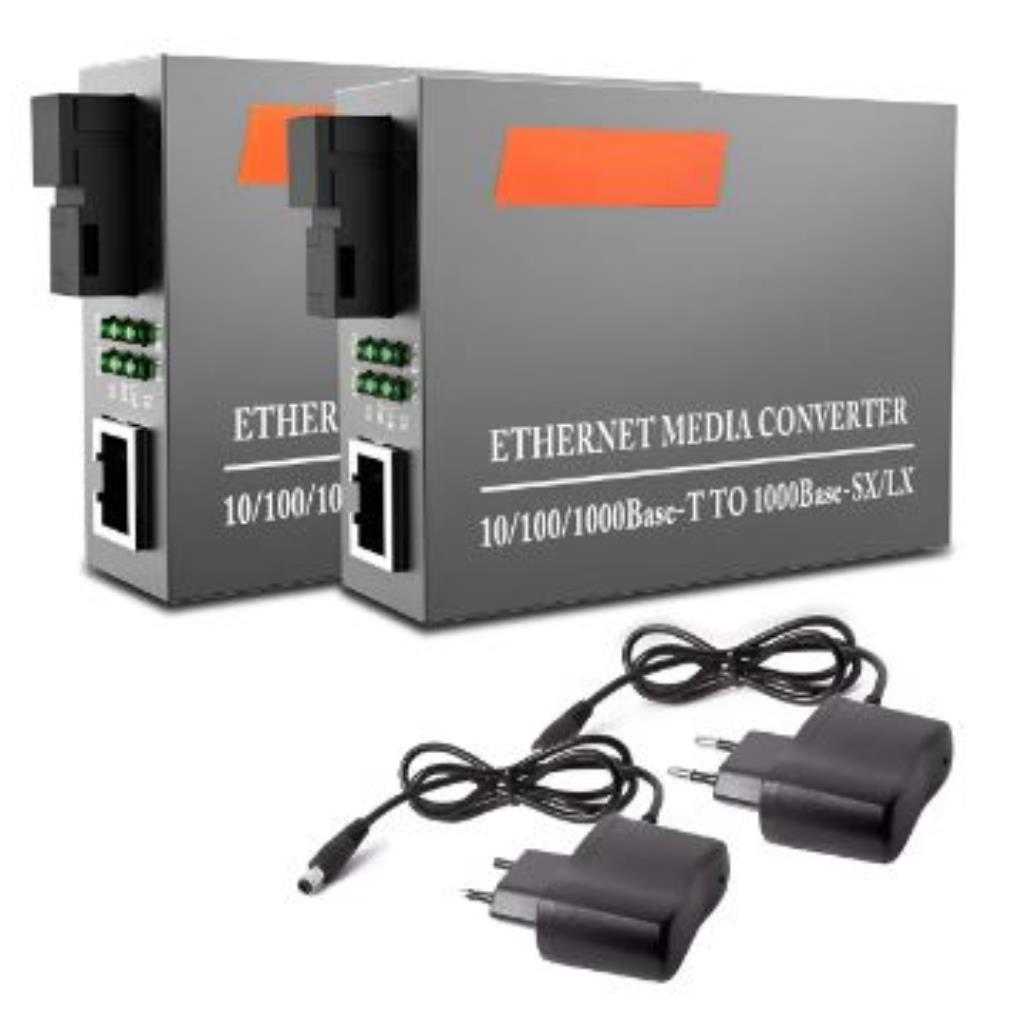 Conversor De Mídia Fibra Óptica Gigabit 1000mbps Rj45 A+b