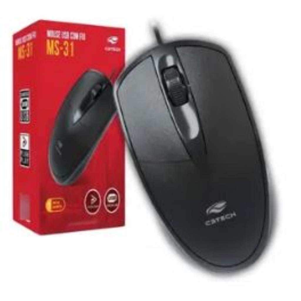 Mouse C3 USB MS 31BK Preto
