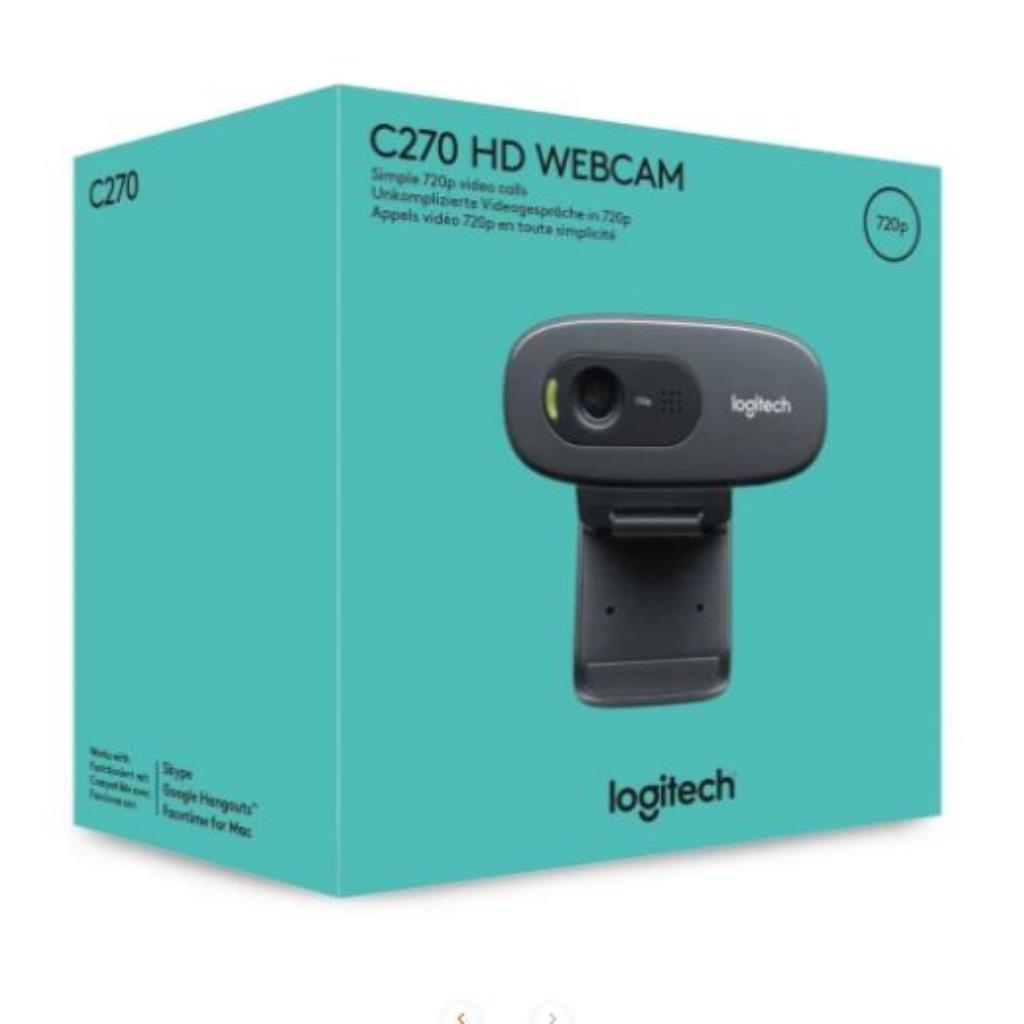 WEBCAM LOGITECH C270HD 1200X720 C/ MICROFONE BOX