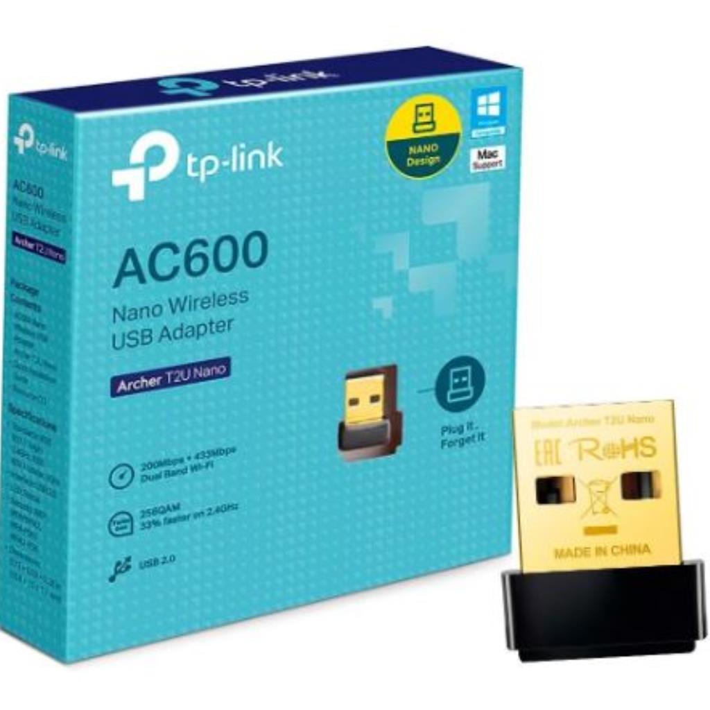 Adaptador Wireless TP-Link USB AC600 Archer T2U Nano