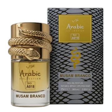 MINI PERFUME ARABE MUSAM BRANCO 25ML