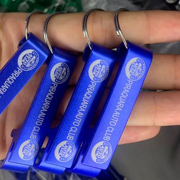 Kit 30 Chaveiros (Azul) Personalizado com Logo