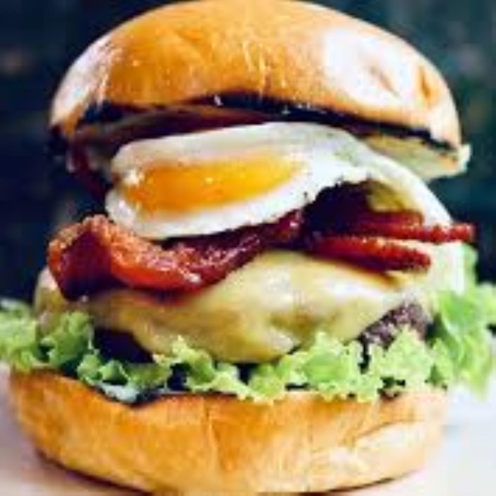 CHEESE EGG BACON BURGE