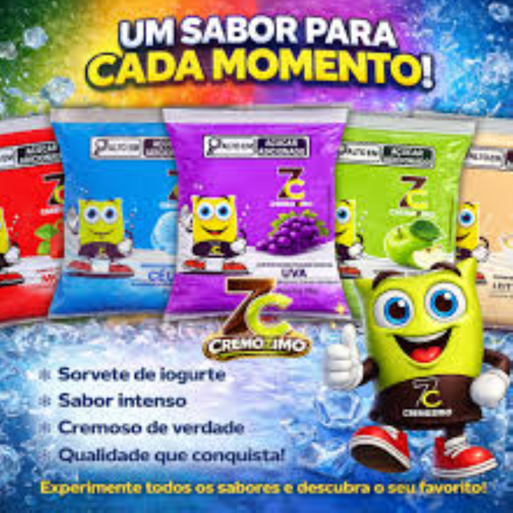 CREMOZIMO - SORVETE DE IOGURTE SABOR MAÇÃ