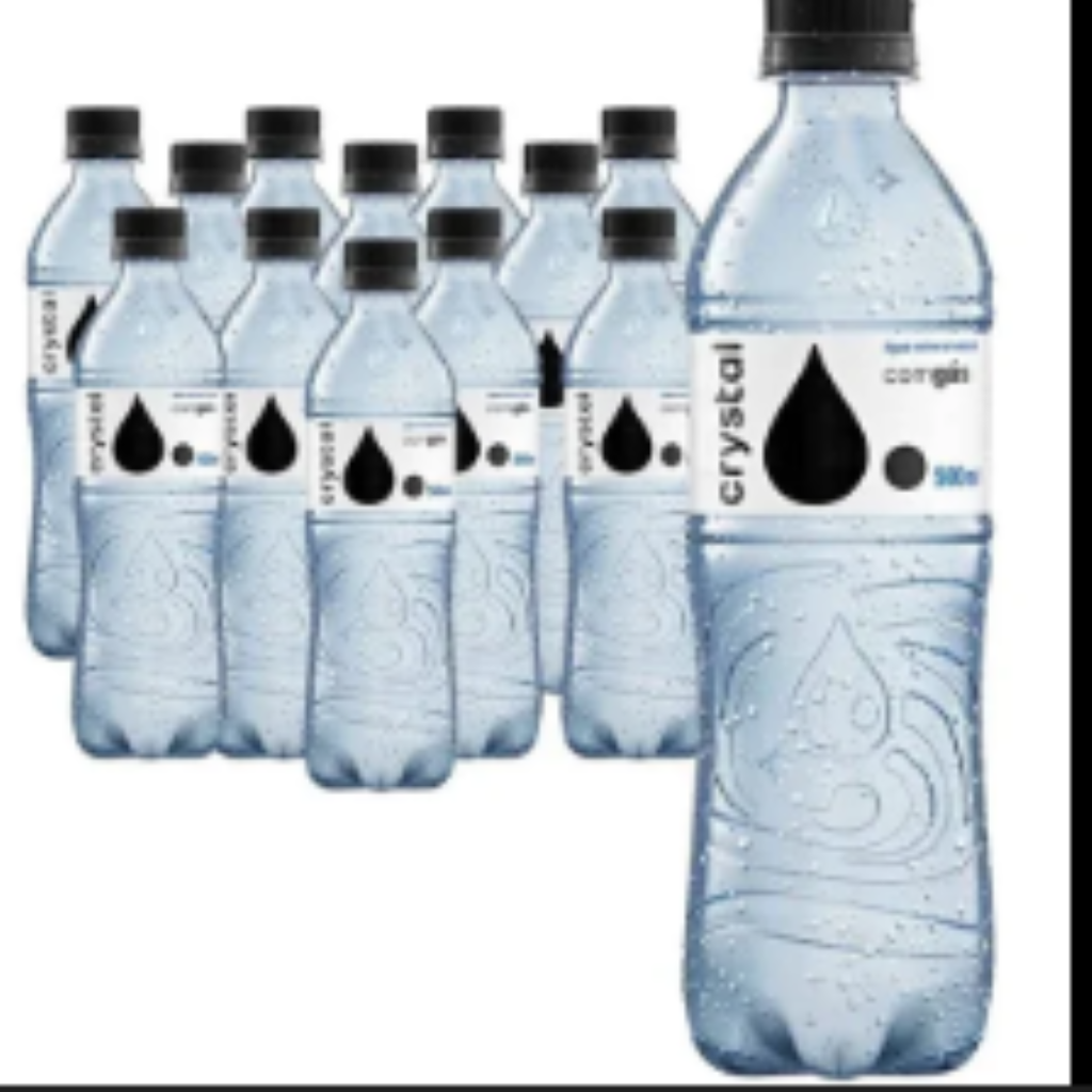 ÁGUA MINERAL COM GÁS GARRAFA CRYSTAL 500ml