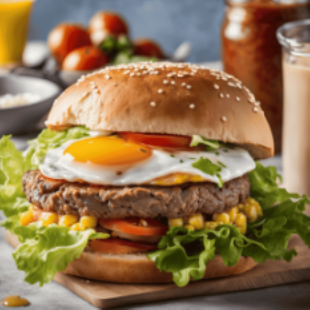 EGG BURGER 🍔 ( Pão, carne e ovo )