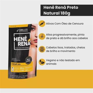 ALISANTE HENÊ RENÁ GEL PRETO NATURAL 180 GRAMAS