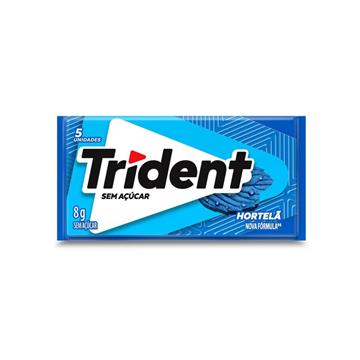CHICLETE TRIDENT HORTELÃ SEM AÇÚCAR C/5