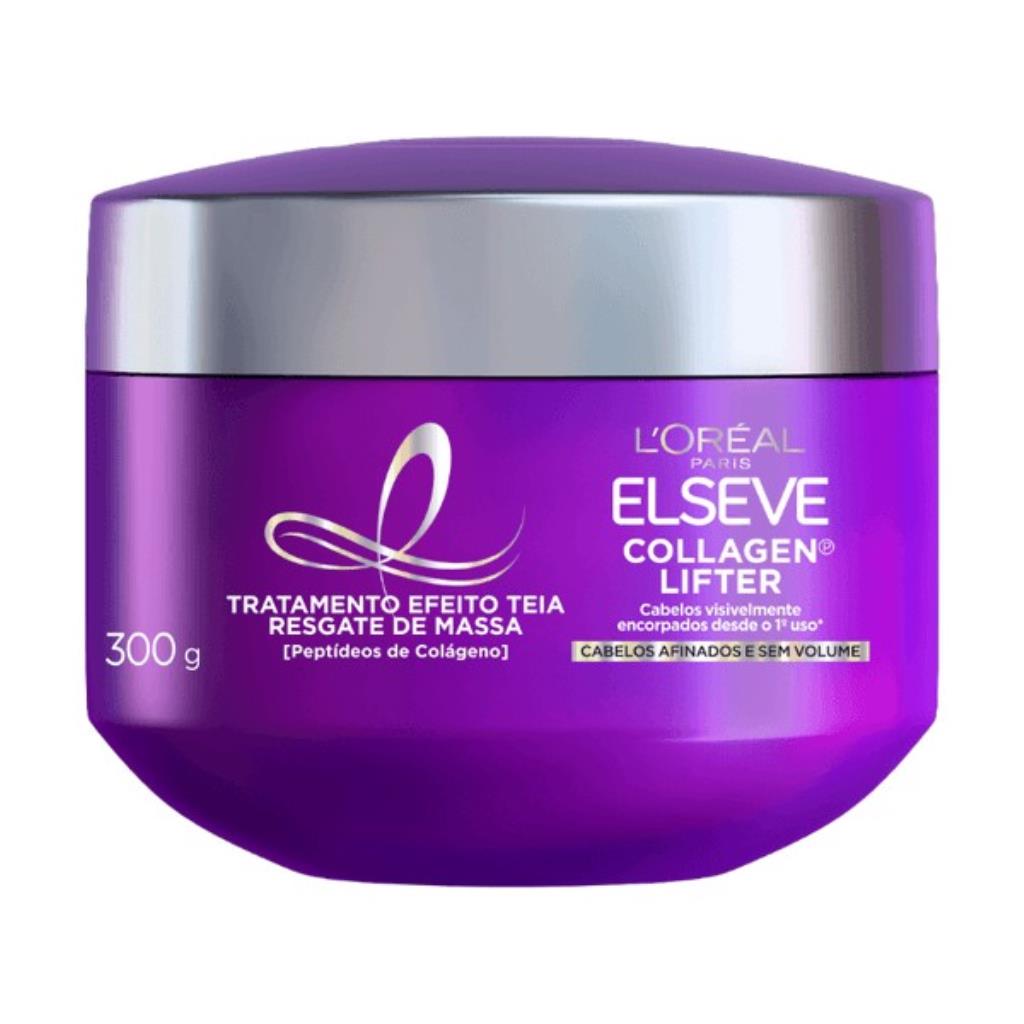 MÁSCARA DE TRATAMENTO CAPILAR ELSEVE COLLAGEN LIFTER EFEITO TEIA RESGATE DE MASSA 300 GRAMAS