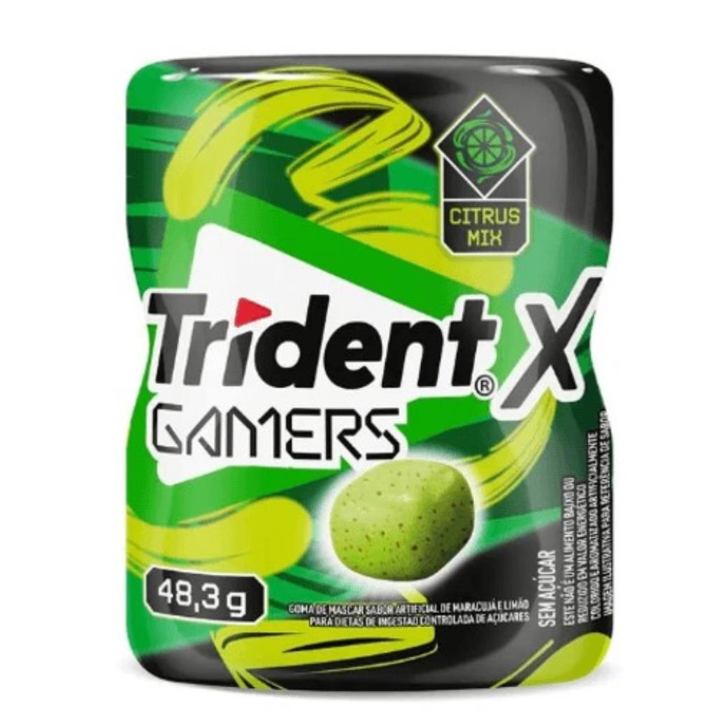 GOMA DE MASCAR TRIDENT X GAMERS MARACUJÁ E LIMÃO 48,3 GRAMAS