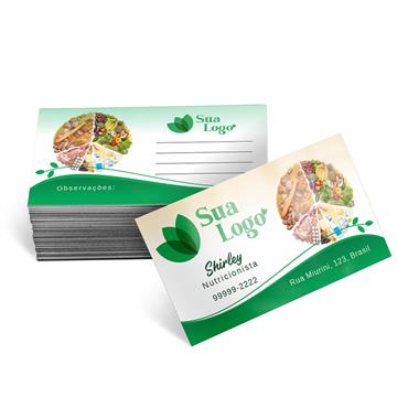 Cartões De Visita Essencial Couchê 250g Verniz Uv Total Frente