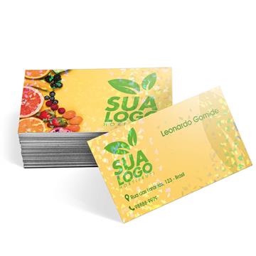 Cartões De Visita Soberania Couchê 300g Laminação Holográfica Frente e Verso