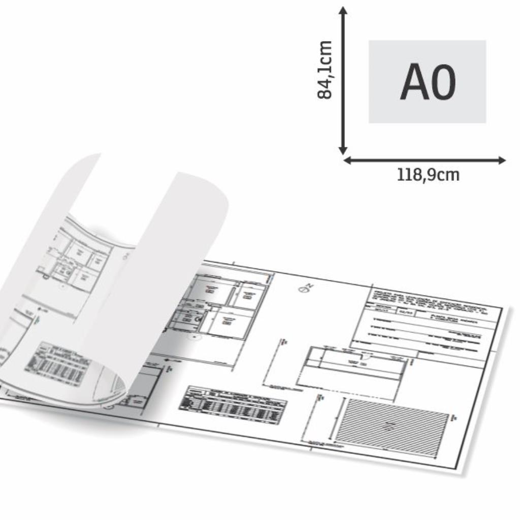 Projeto Arquitetônico Essencial Apergaminhado 75g Formato A0