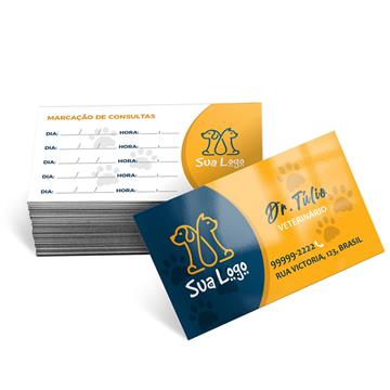 Cartões De Visita Essencial Couchê 250g Verniz Uv Total Frente