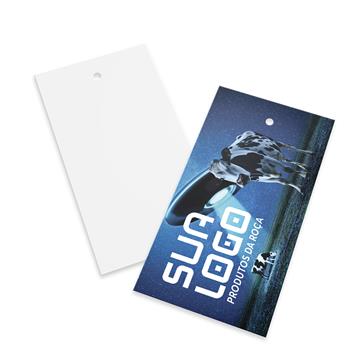 Tags Padrão Furo Essencial Couchê 300g Sem Laminação e Sem Verniz