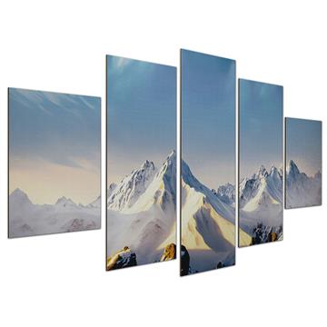 Quadro Decorativo Soberania Mosaico Madeira Branca - Placa 3mm