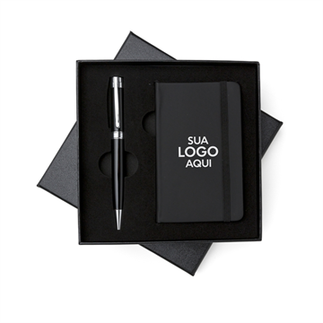 Kit Executivo 2 Peças com Caderneta e Caneta Personalizado