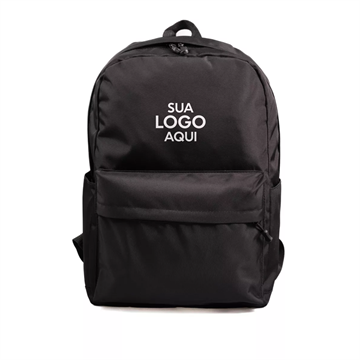 Mochila de Nylon 17L Preta Personalizada